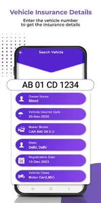 RTO Vehicle Information android App screenshot 2